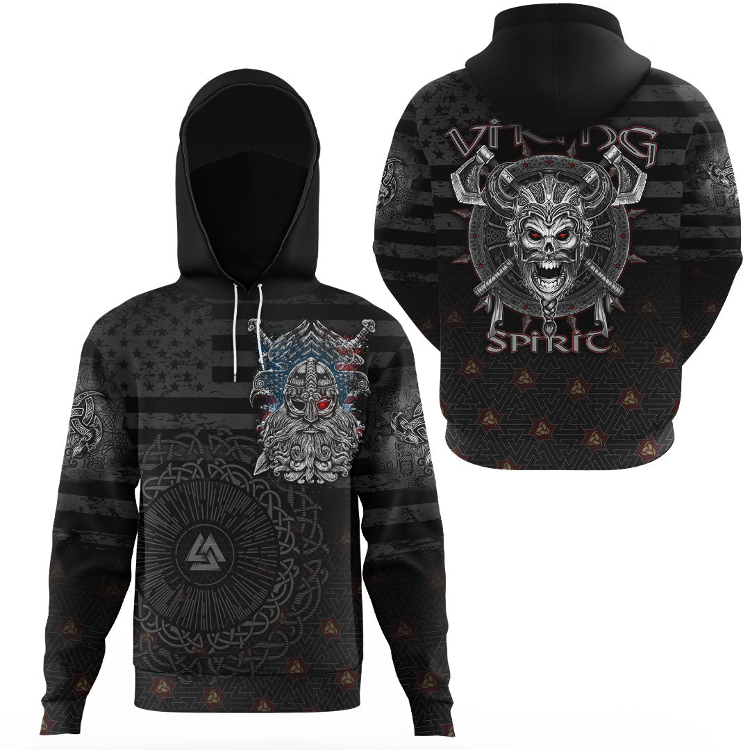 Viking Clothing American Viking The Viking Spirit Gaiter Hoodie RLT12 - Wonder Print Shop