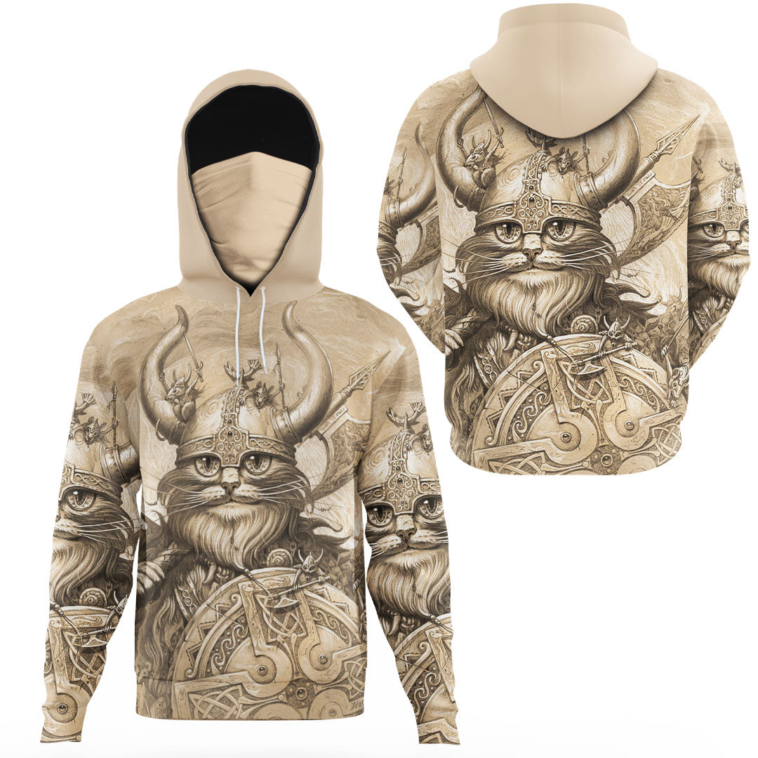 Viking Clothing Vikings Cat Gaiter Hoodie RLT12 - Wonder Print Shop