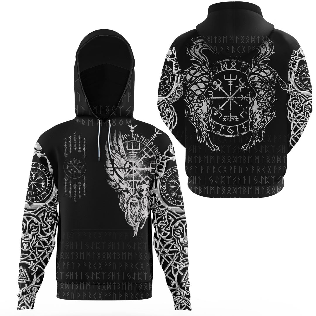 Viking Clothing Viking Compass Vegvisir Tattoo Gaiter Hoodie RLT12 - Wonder Print Shop