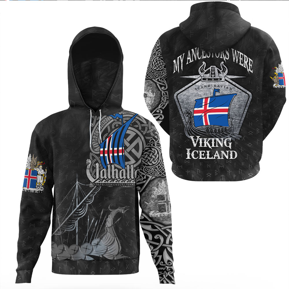 Viking Clothing Viking Iceland Drakkar Gaiter Hoodie RLT12 - Wonder Print Shop