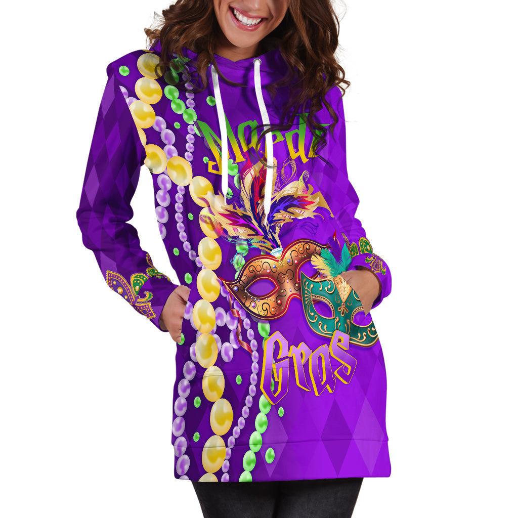 Hoodie Dress Beads And Bling - It's A Mardi Gras Thing - Wonder Print Shop