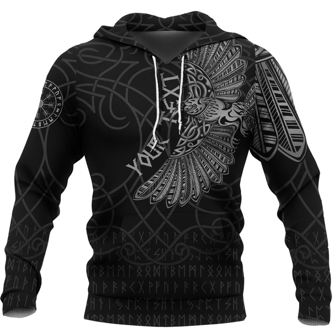 Custom Viking Hoodie Odins Celtic Ravens Special Version Tattoo Hoodie RLT12 - Wonder Print Shop