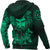 Viking Hoodie Viking Odin Raven Tattoo Style Green Version Hoodie RLT12 - Wonder Print Shop