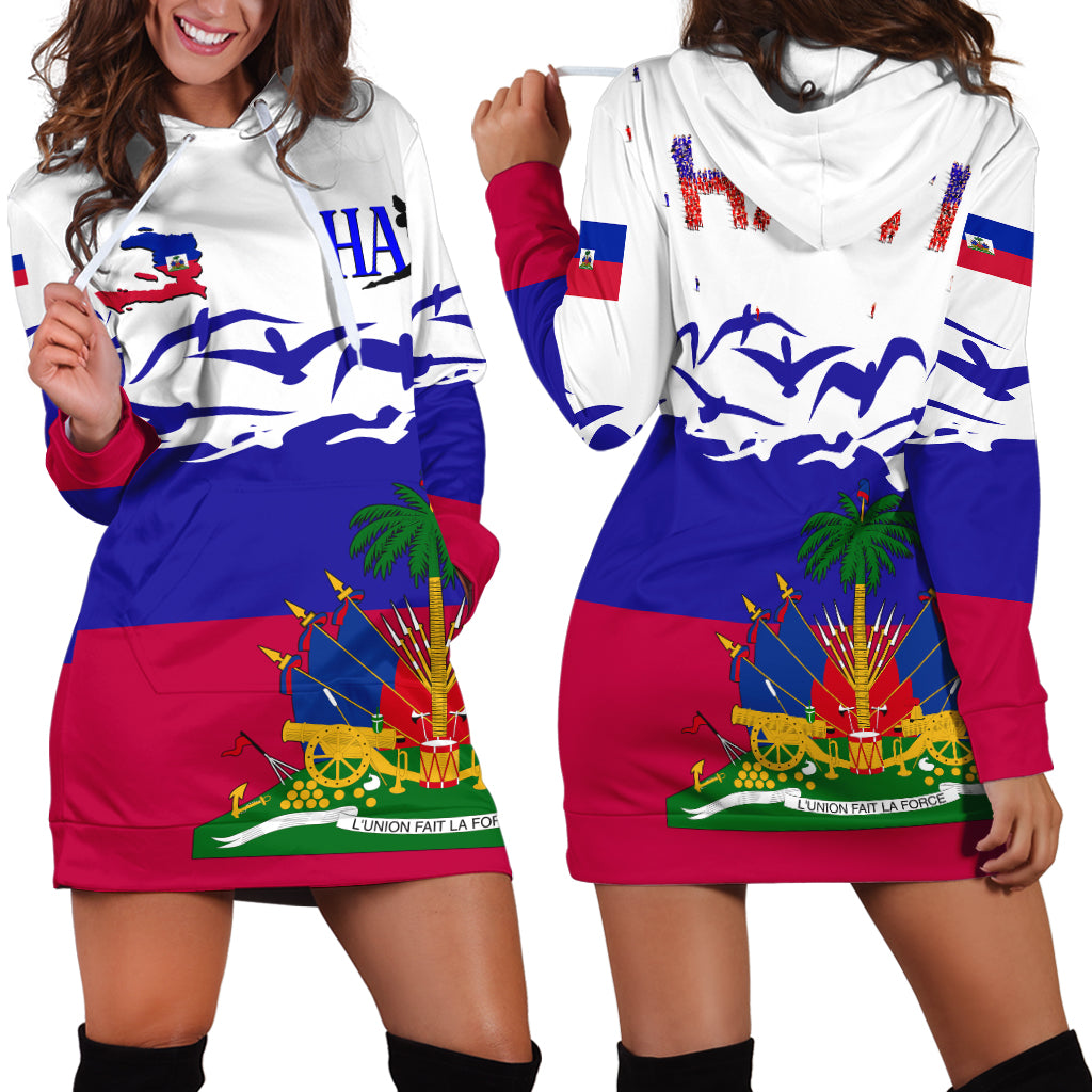 Haiti Happy Independence Day Hoodie Dress - LT2 - Wonder Print Shop