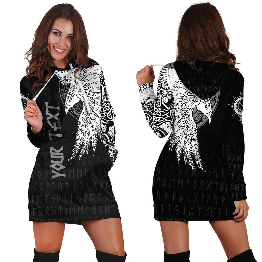 Custom Viking Style Hoodie Dress Mystical Raven Tattoo Special RLT12 - Wonder Print Shop