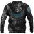 Viking Zip Hoodie - Raven Of Odin Cyan RLT12 - Wonder Print Shop