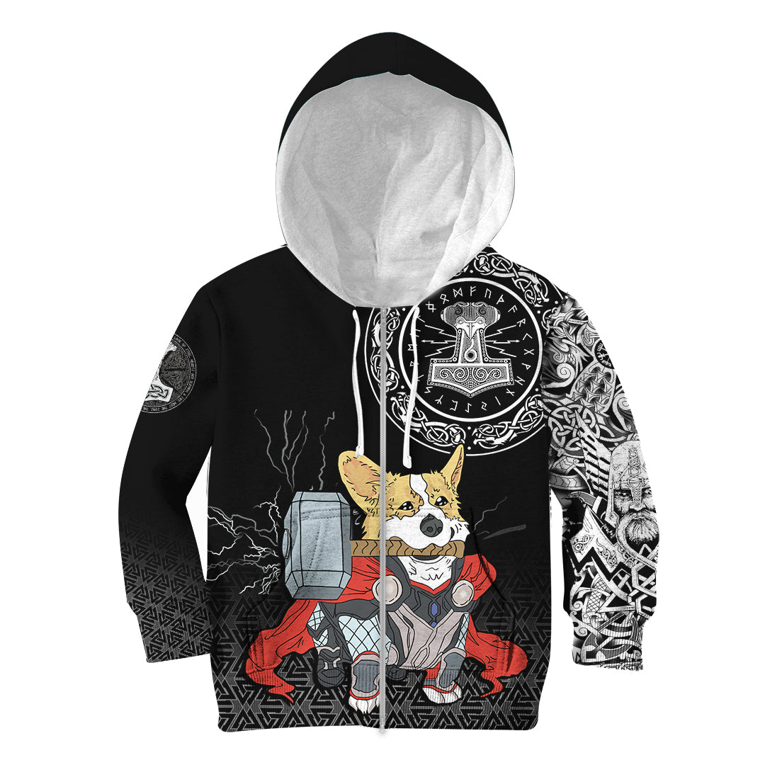 Viking Hoodie Kid The Mighty Thorgi RLT12 - Wonder Print Shop