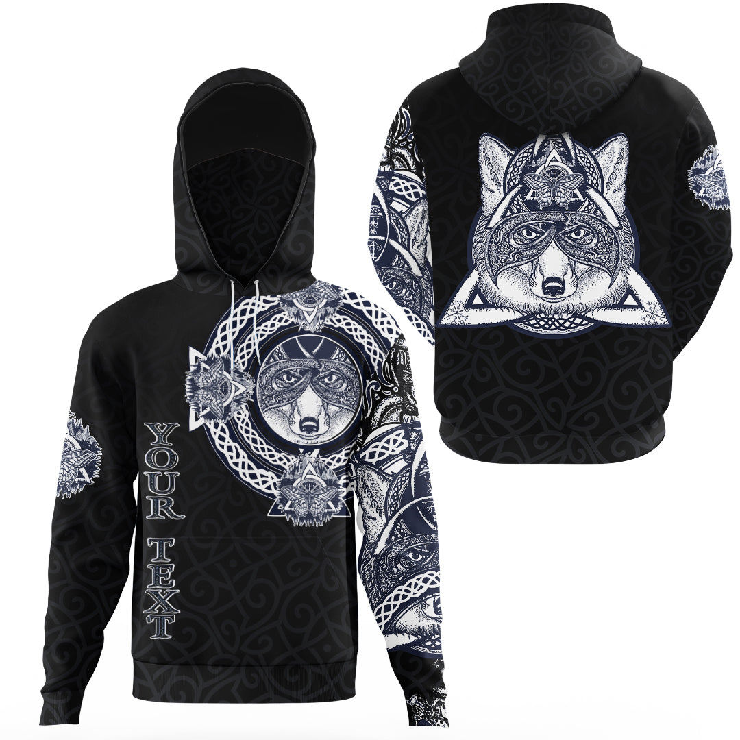 Custom Viking Fox and Butterfly Gaiter Hoodie Style Celtic RLT12 - Wonder Print Shop