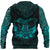 Viking Zip Hoodie Raven Mjolnir Yggdrasil Cyan RLT12 - Wonder Print Shop