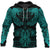 Viking Zip Hoodie Raven Of Odin Cyan RLT12 - Wonder Print Shop