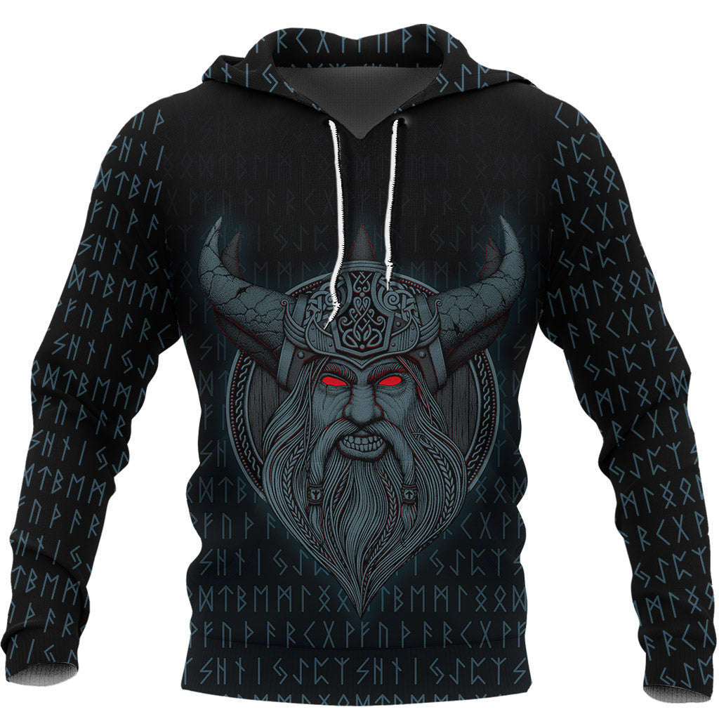 Viking Hoodie Odin Angry RLT12 - Wonder Print Shop