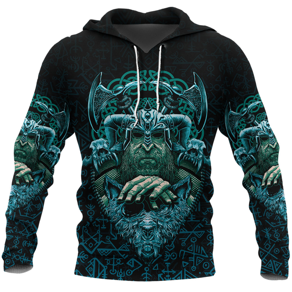 Viking Hoodie Odin With Fenrir RLT12 - Wonder Print Shop