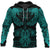 Viking Hoodie Raven Of Odin Cyan RLT12 - Wonder Print Shop