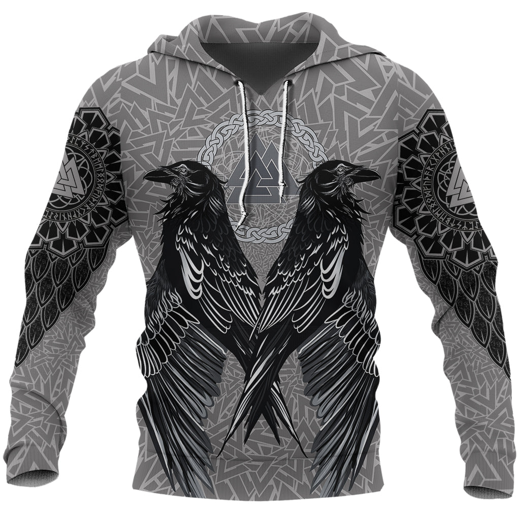 Viking Hoodie Raven Valknut RLT12 - Wonder Print Shop