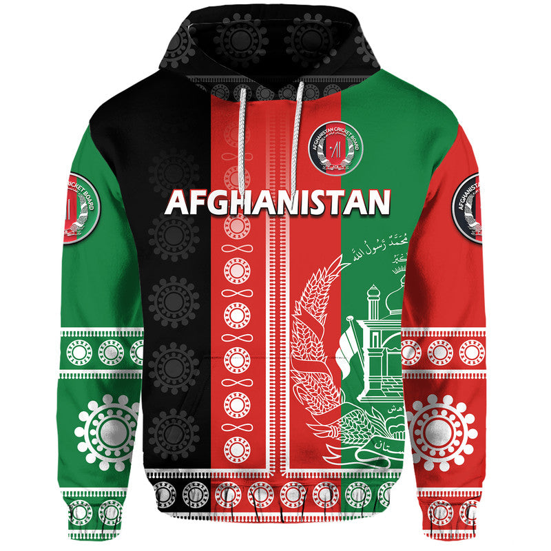 Custom Afghanistan Mens Cricket Team Afghan Traditional Pattern Hoodie - Wonder Print Shop