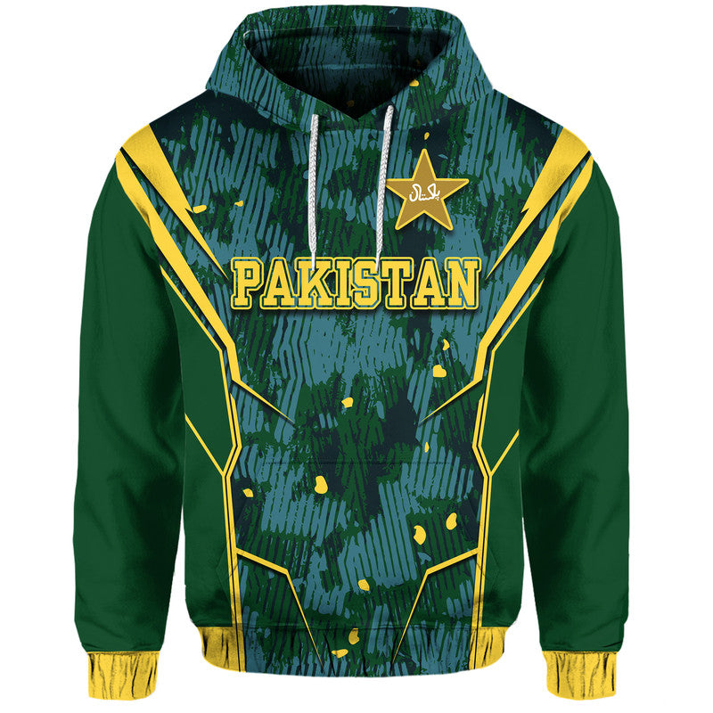 Pakistan Hoodie Men in Green Cricket Team Sport Style - Wonder Print Shop