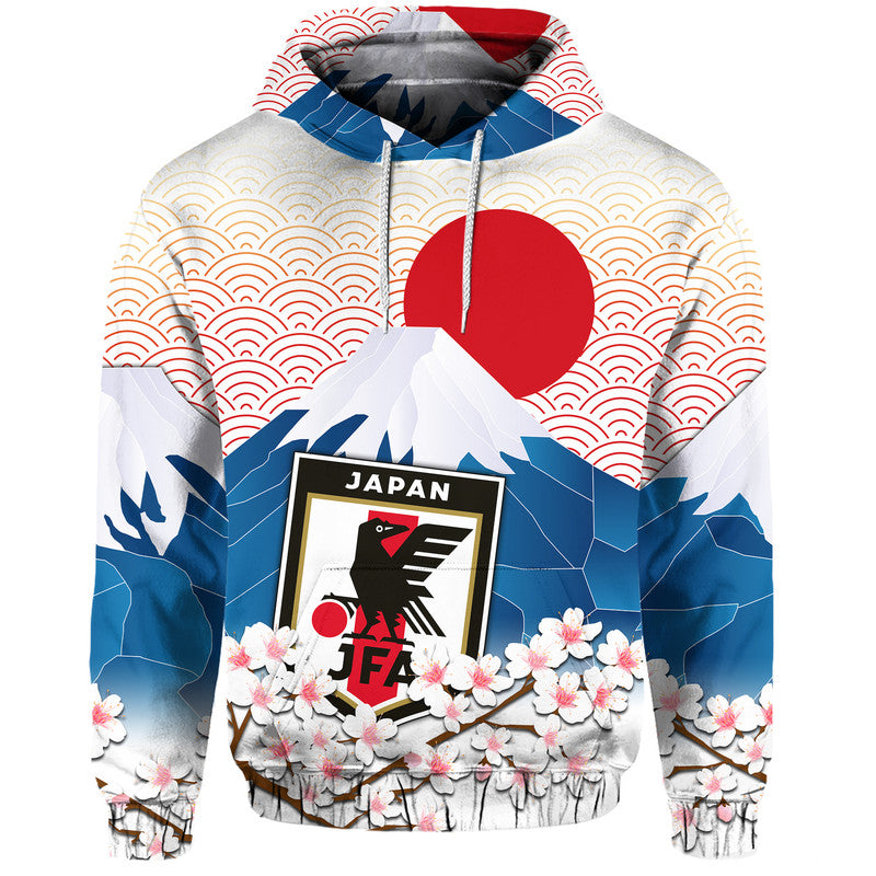 Custom Japan Football Mount Fuji Sakura SunseHoodie - Wonder Print Shop