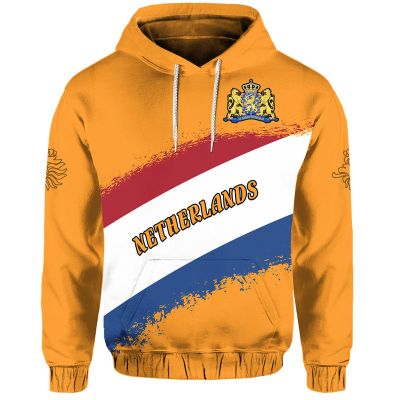 Netherlands Football Flag Style Hoodie - Wonder Print Shop