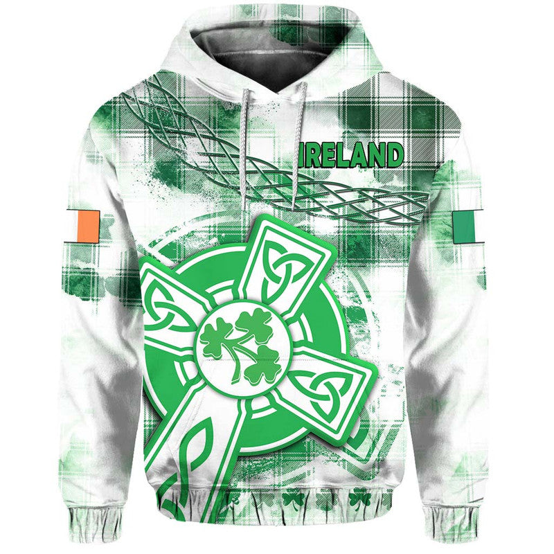 Ireland Cross Cricket Team Hoodie Celtic Irish Green Pattern Unique - Wonder Print Shop