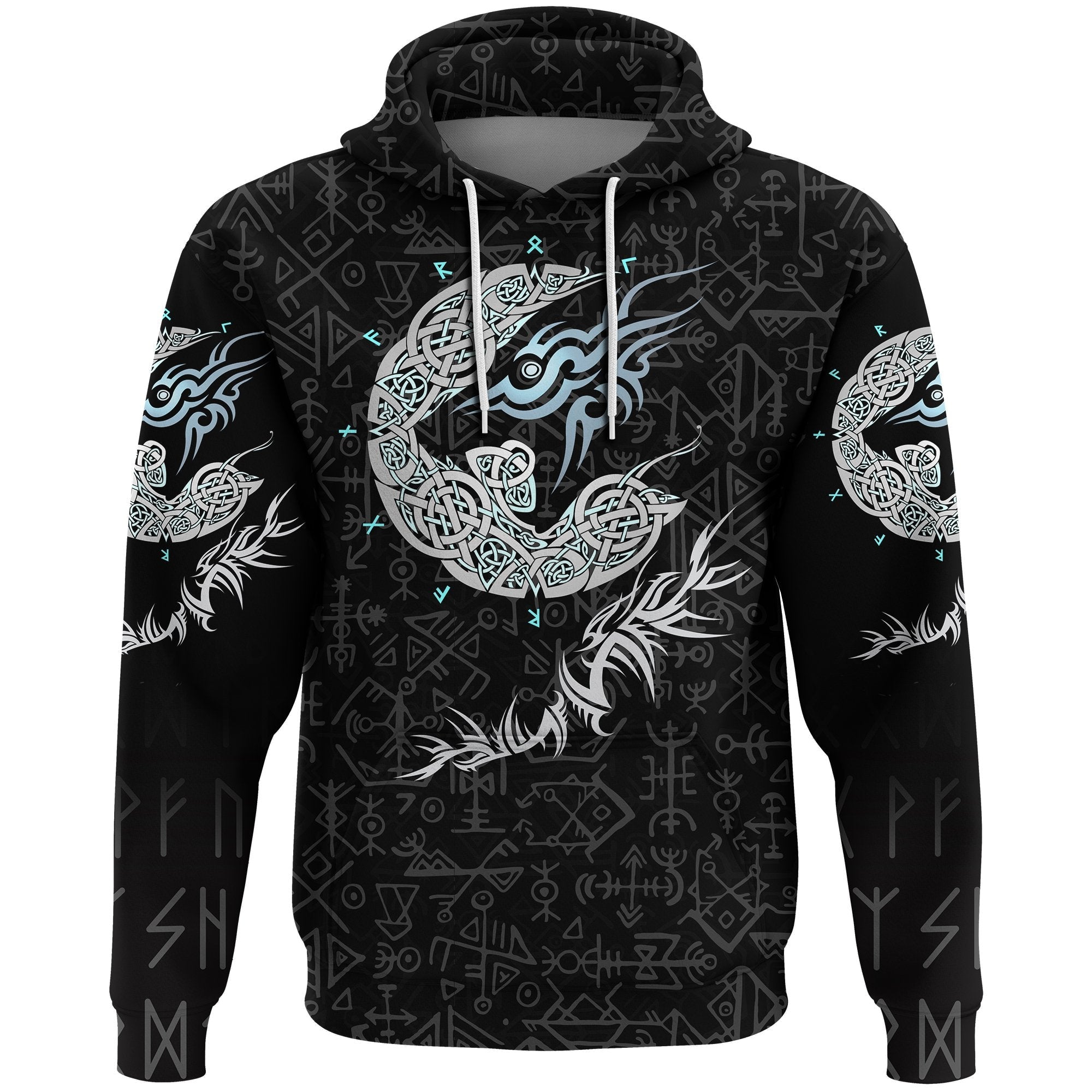 Viking Fenrir Wolf Hoodie RLT12 - Wonder Print Shop