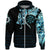 Viking Zip Hoodie, Fenrir Raven and Vegvisir Tattoo Cyan RLT12 - Wonder Print Shop