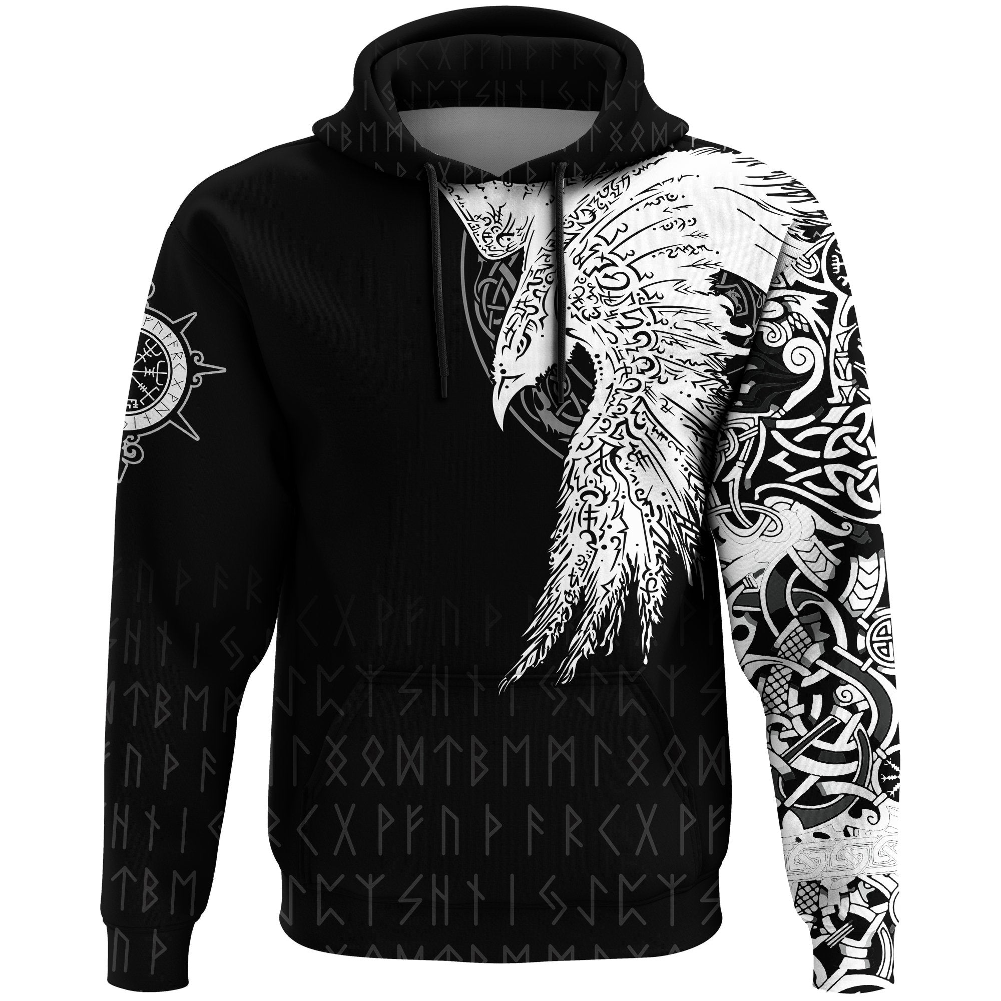 Viking Hoodie Mystical Raven Tattoo Special RLT12 - Wonder Print Shop