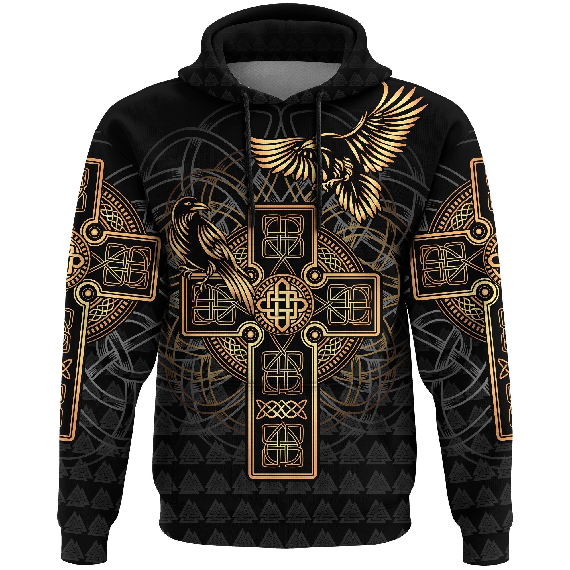 Viking Hoodie Odins Celtic Raven Tattoo RLT12 - Wonder Print Shop