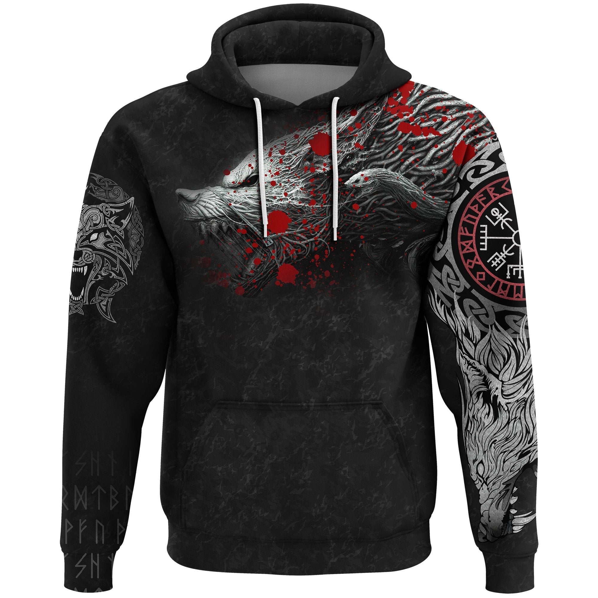 Viking Vikings Blood Hoodie Fenri Blood RLT12 - Wonder Print Shop