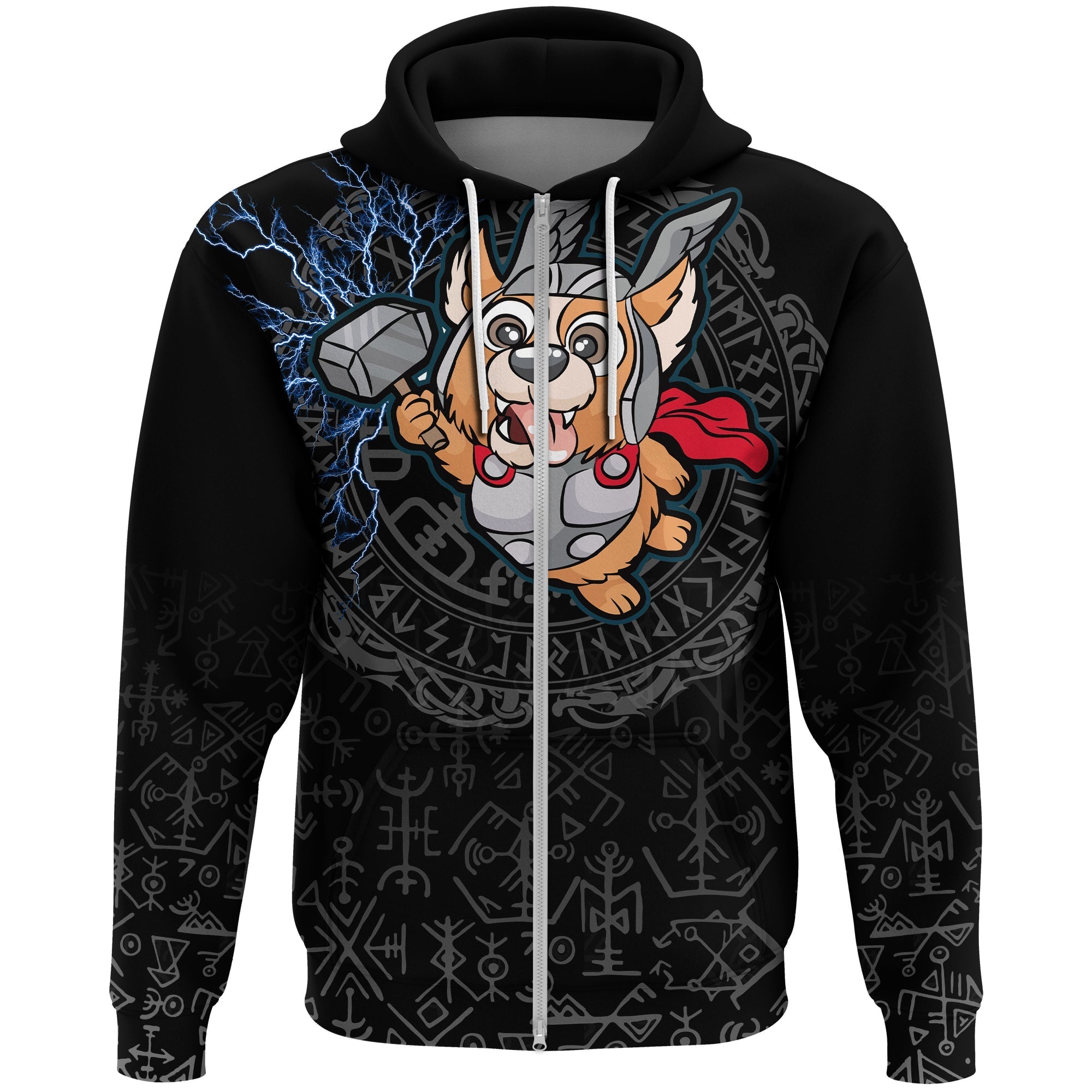 Viking Zip Hoodie - Thorgi RLT12 - Wonder Print Shop