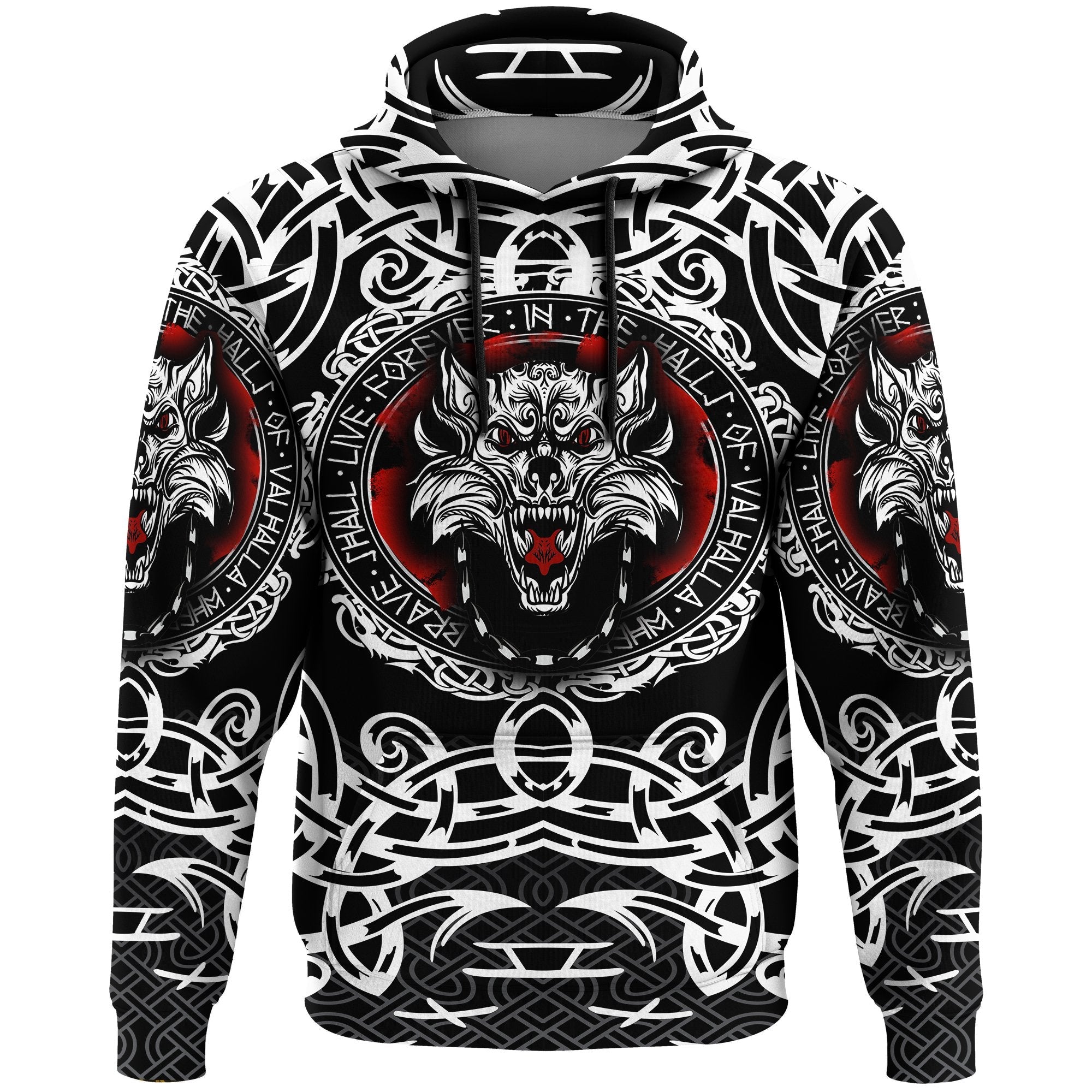 Viking Hoodie, Fenrir Wolf RLT12 - Wonder Print Shop