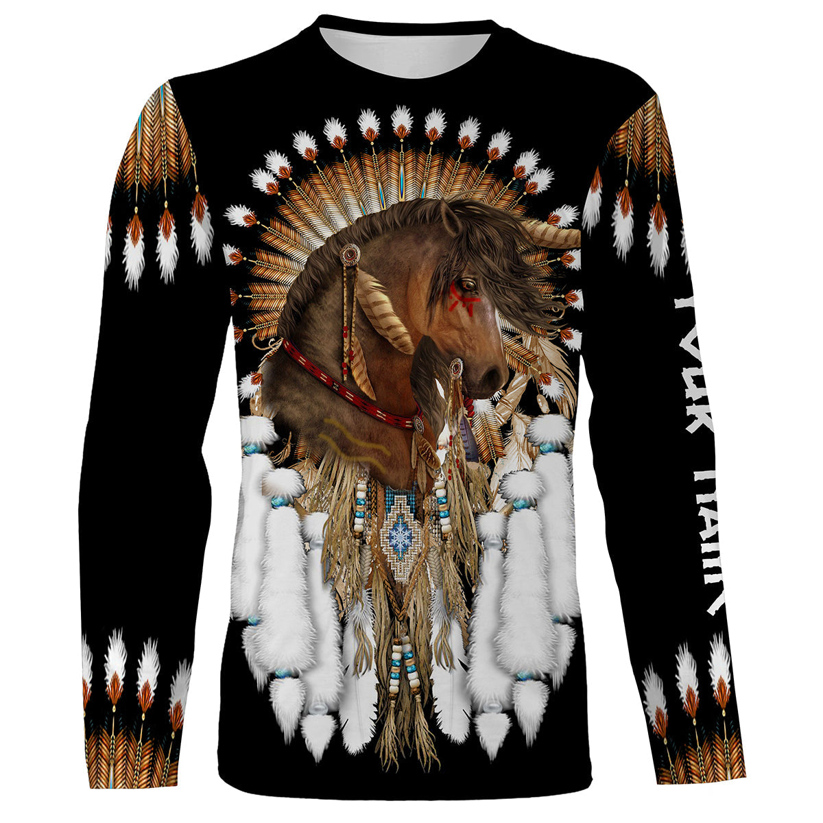 Native American Cherokee Pride Horse Warrior Native Indian 3D