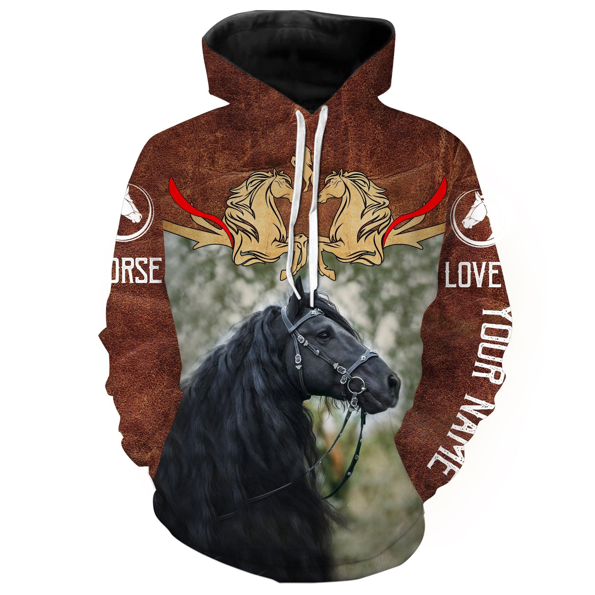 Friesian Horse Custom Name 3D All Over Print Shirts Best Gift For Horse Lovers Men, Women And Kid - Wonder Print Shop