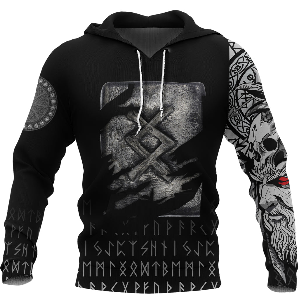 Viking Hoodie Ingwaz Norse Runes RLT12 - Wonder Print Shop