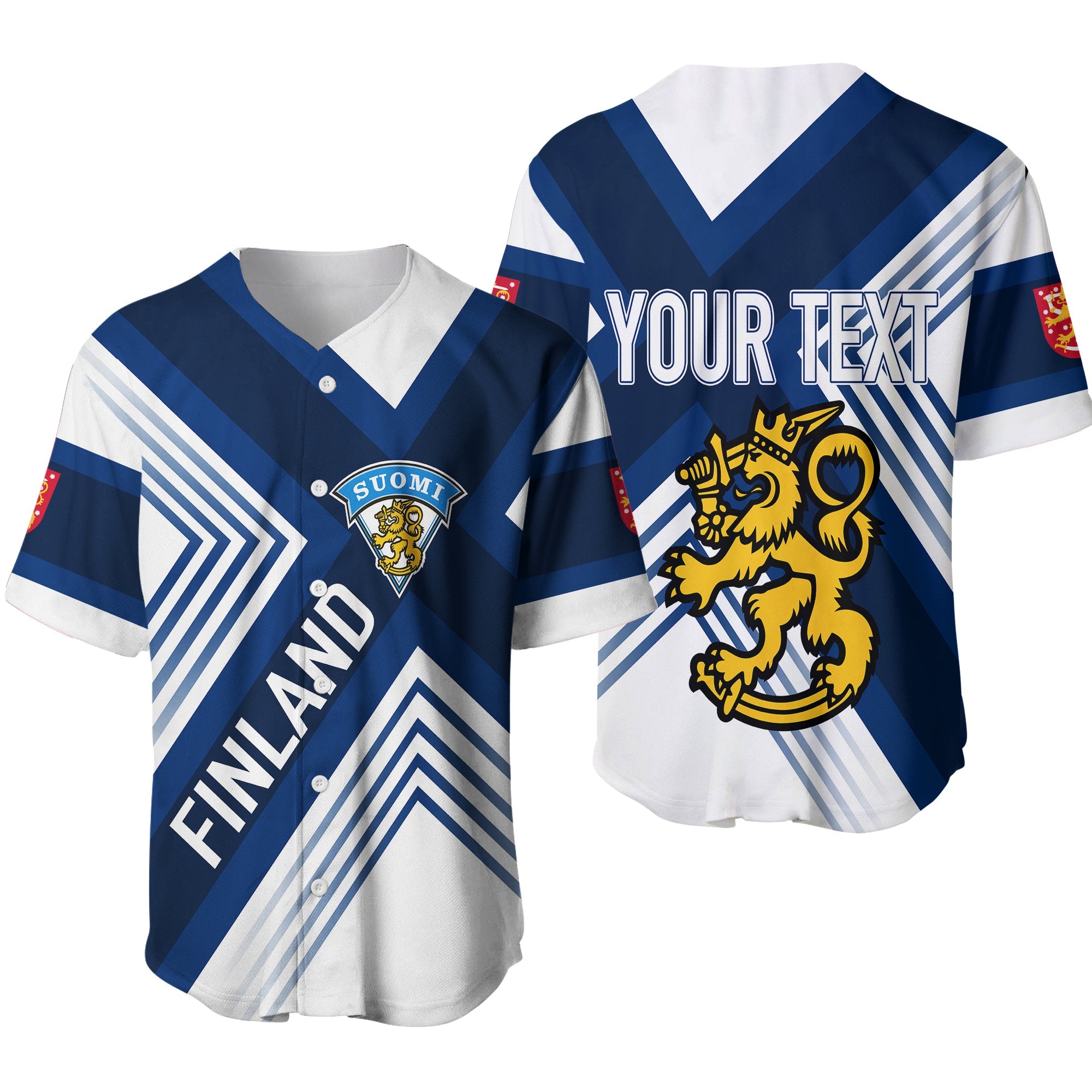 Personalised Finland Ice Hockey World Championships Suomi Baseball Jersey - White Version LT7 - Wonder Print Shop