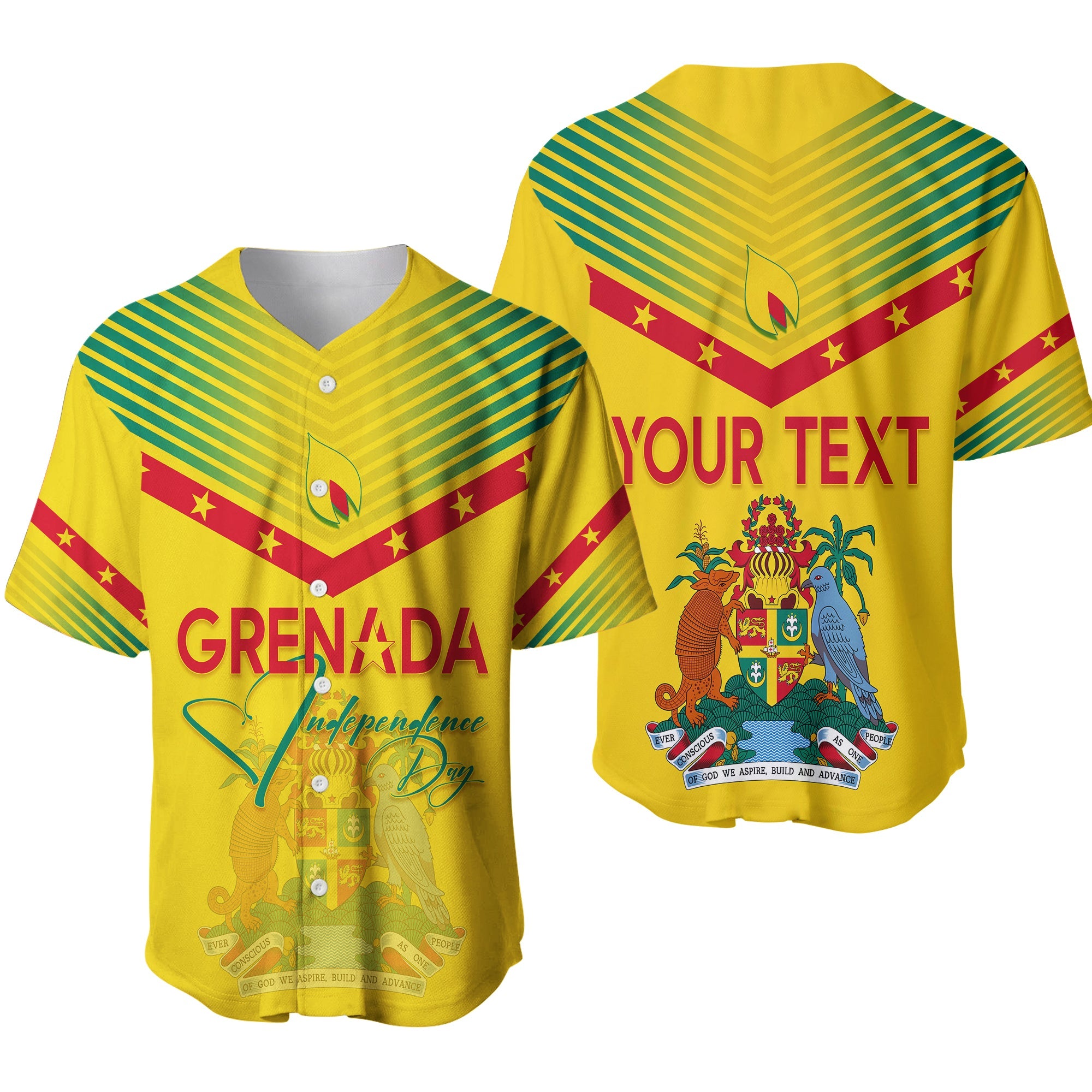 Grenada Independence Day Baseball Jersey Geometric Style Ver 02 LT7 - Wonder Print Shop