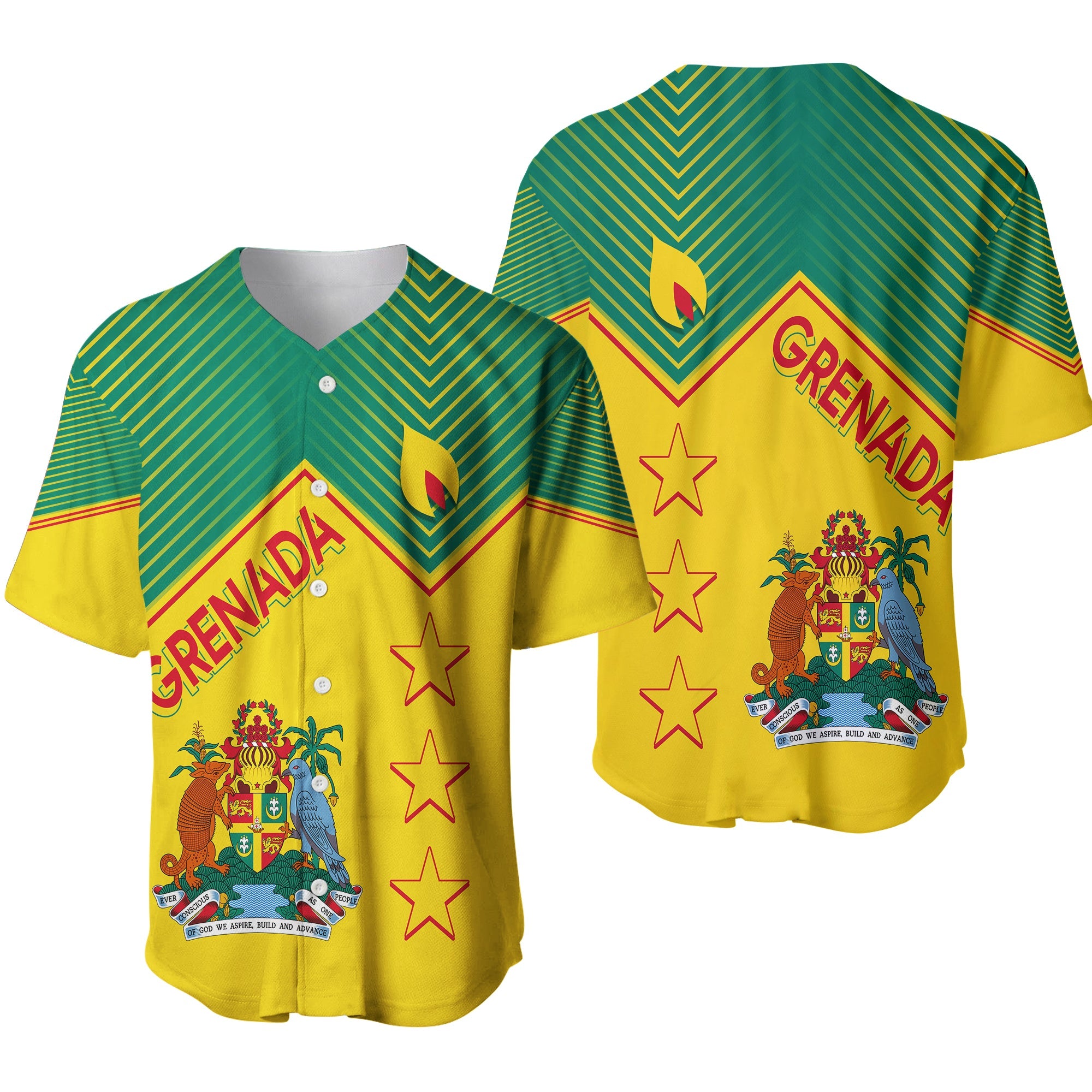 Grenada Independence Day Baseball Jersey Geometric Style LT7 - Wonder Print Shop