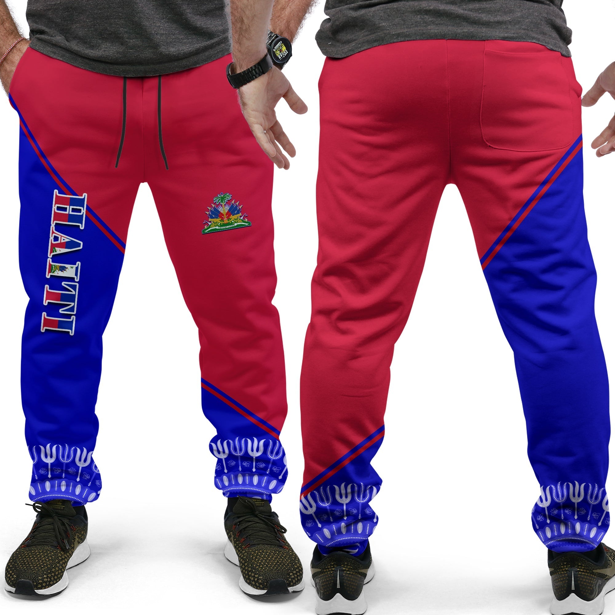 haiti-jogger-pants-haiti-flag-dashiki-simple-style