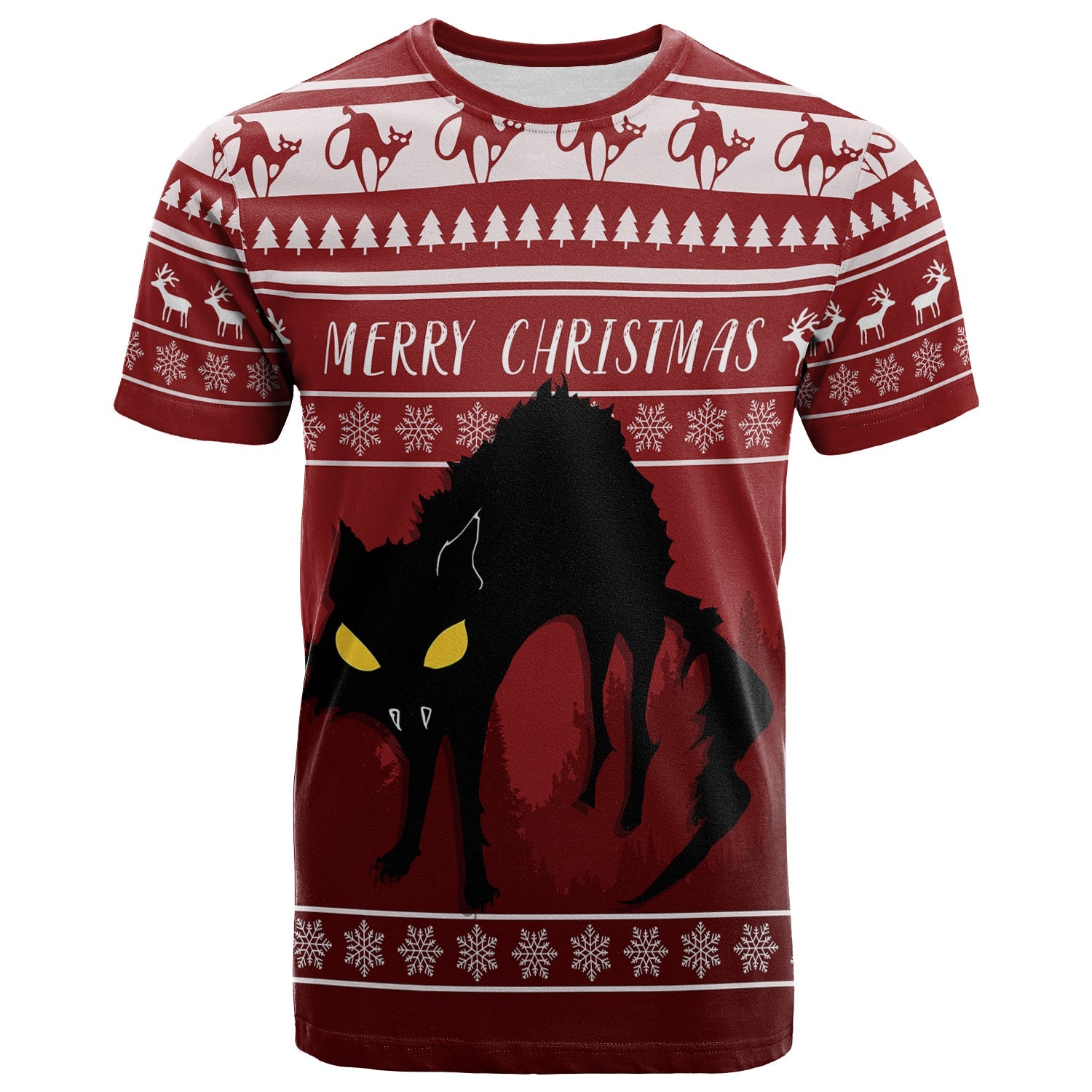 jolakotturinn-iceland-yule-cat-with-christmas-pattern-t-shirt