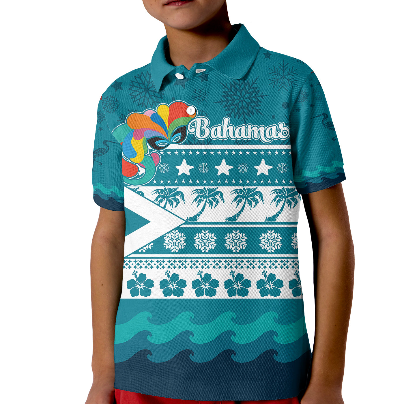 Junkanoo Tropical Winter Bahamas Polo Shirt Christmas for Kid - Wonder Print Shop