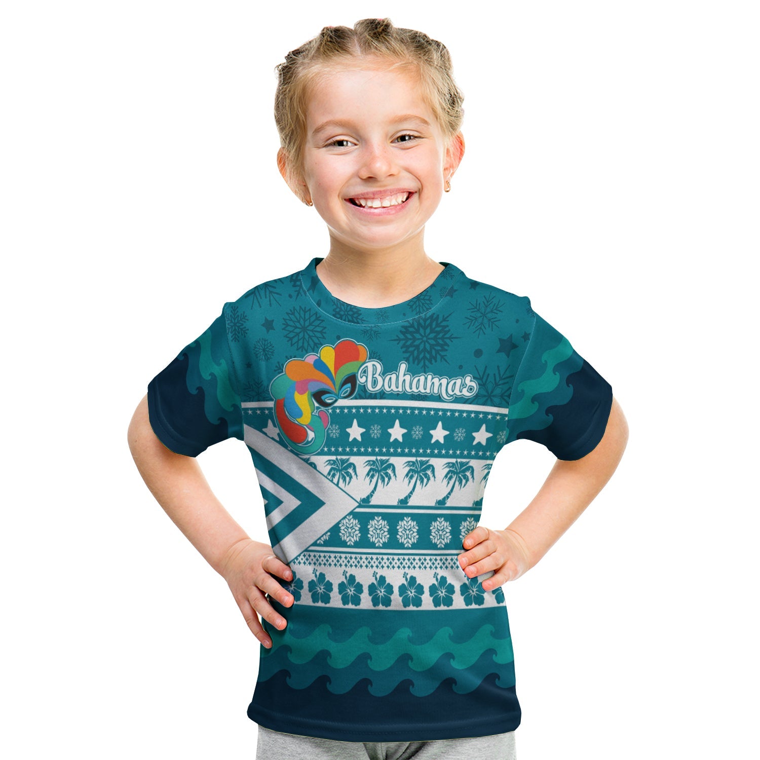 Junkanoo Tropical Winter Bahamas Christmas Kid T Shirt - Wonder Print Shop