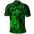 Custom Hawaii Polo Shirt King Kamehameha with Polynesian Patterns Unique Style Green LT8 - Wonder Print Shop