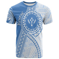Cerulean custom FSM Kosrae pattern T-shirt, front graphic with circular emblem