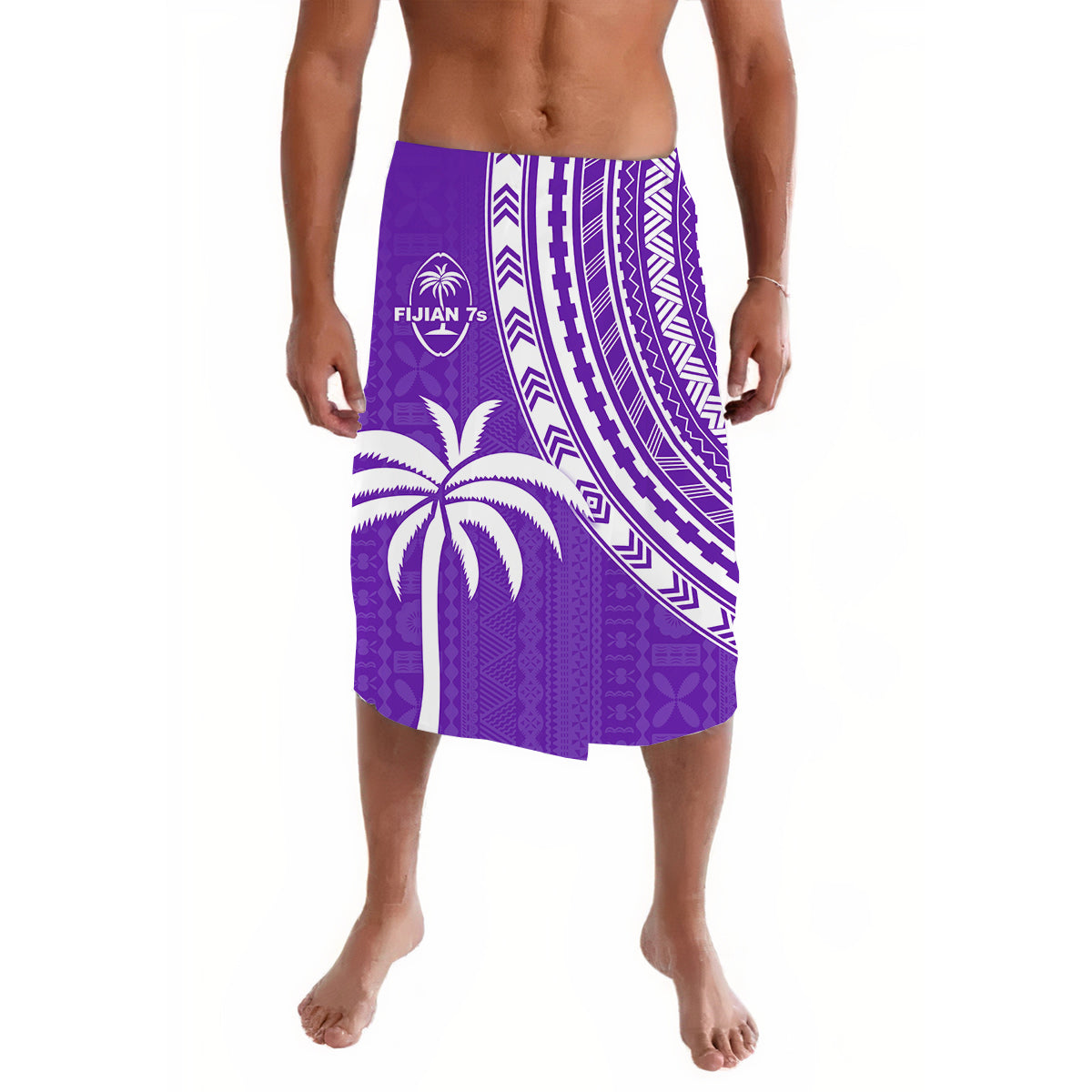 Fiji Rugby Sevens Lavalava Fijian 7s Tapa Polynesian Purple LT13 - Wonder Print Shop