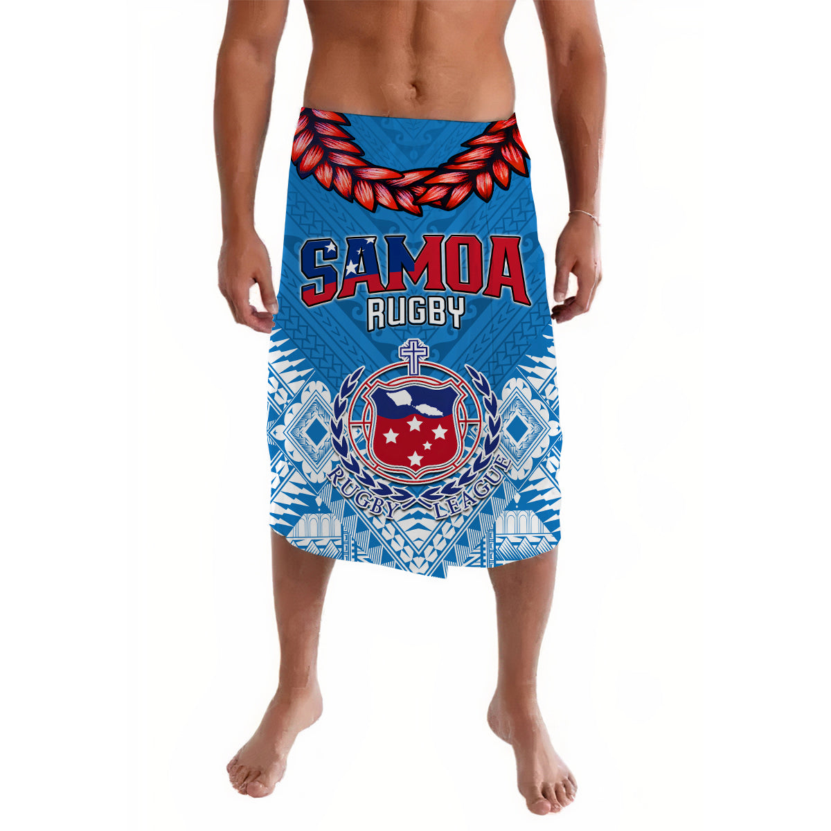 Toa Samoa Rugby Lavalava Manu Siva Tau Style Ulafala Ver.01 LT13 - Wonder Print Shop