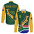 (Custom Personalised) South Africa Rugby Long Sleeve Button Shirt Springboks Champion Bokke African Pattern Go Bokke LT13 - Wonder Print Shop