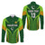 (Custom Text and Number) Pakistan Cricket Long Sleeve Button Shirt Green Shaheens Champion LT13 - Wonder Print Shop