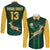 (Custom Text and Number) South Africa Rugby Long Sleeve Button Shirt Springboks King Protea Go Bokke LT13 - Wonder Print Shop