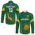 (Custom Text and Number) South Africa Rugby Long Sleeve Button Shirt Springboks Champion LT13 - Wonder Print Shop