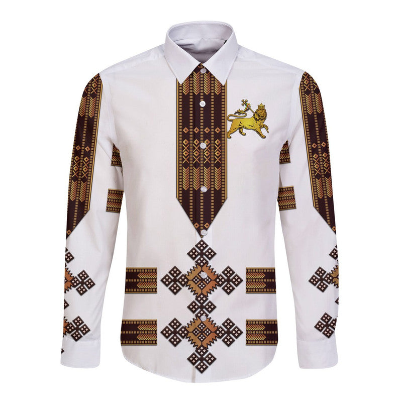 ethiopia-hawaii-long-sleeve-button-shirt-ethiopian-lion-of-judah-tibeb-vibes-no1-ver-white