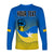 (Custom Personalised) Ukraine Long Sleeve Shirt National Flag Style - Wonder Print Shop